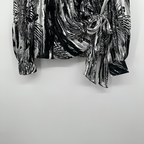 Alex‎ Evenings Wrap Blazer Jacket Top Size 1X Chiffon Long Sleeve Romantic Boho - Picture 5 of 11